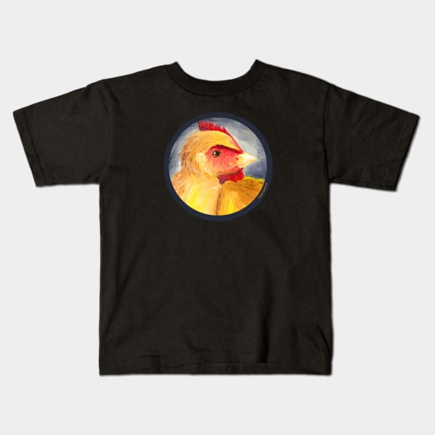 Cool Rooster - backyard chickens gift for the farmer Kids T-Shirt by Steph Calvert Art